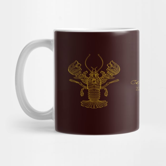 Golden Zodiac sign - Coffee cup - Cancer by shirtsandmore4you